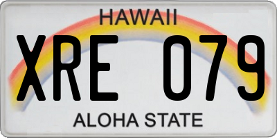 HI license plate XRE079