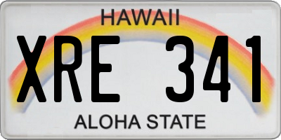 HI license plate XRE341