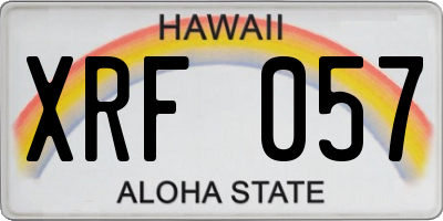 HI license plate XRF057