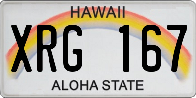 HI license plate XRG167