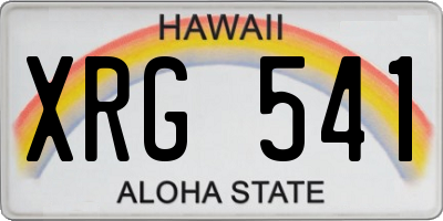 HI license plate XRG541