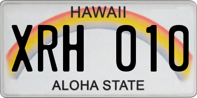 HI license plate XRH010