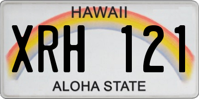 HI license plate XRH121
