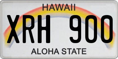 HI license plate XRH900