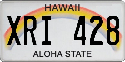 HI license plate XRI428