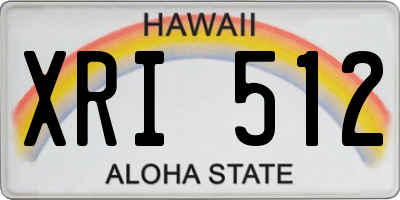 HI license plate XRI512