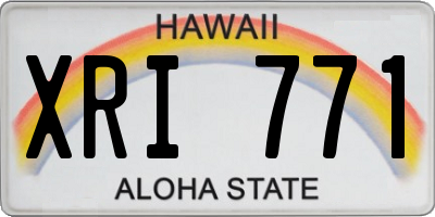 HI license plate XRI771