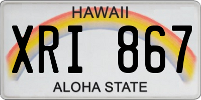 HI license plate XRI867