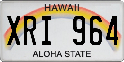 HI license plate XRI964