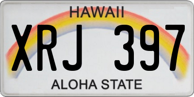 HI license plate XRJ397