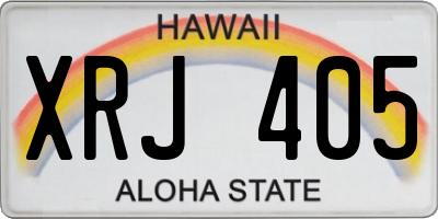 HI license plate XRJ405