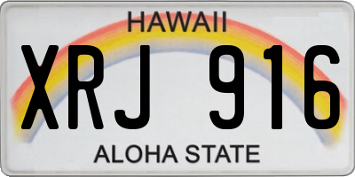 HI license plate XRJ916