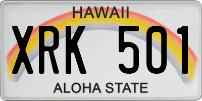 HI license plate XRK501