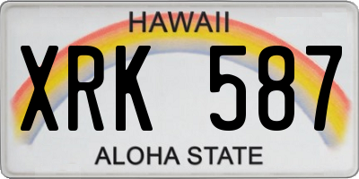 HI license plate XRK587