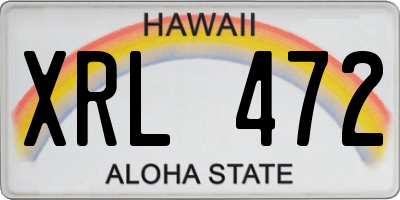 HI license plate XRL472