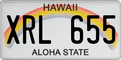 HI license plate XRL655
