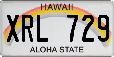 HI license plate XRL729