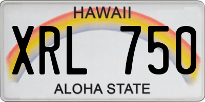 HI license plate XRL750