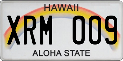 HI license plate XRM009