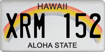 HI license plate XRM152