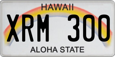 HI license plate XRM300