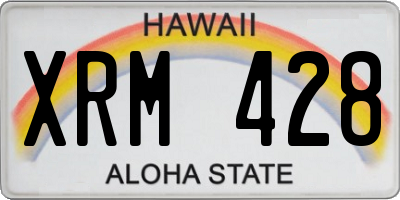 HI license plate XRM428