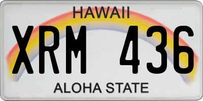 HI license plate XRM436