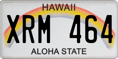 HI license plate XRM464