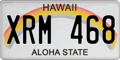 HI license plate XRM468
