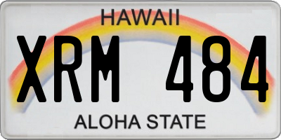 HI license plate XRM484