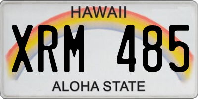 HI license plate XRM485