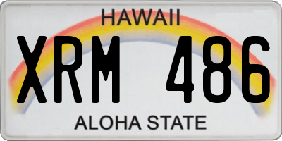 HI license plate XRM486