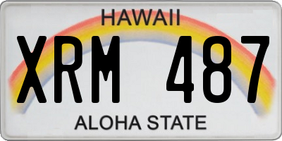 HI license plate XRM487