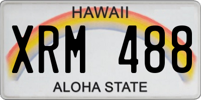 HI license plate XRM488
