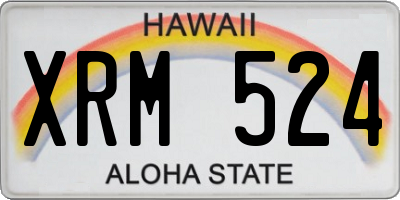HI license plate XRM524