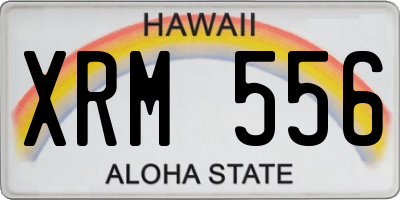 HI license plate XRM556