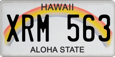 HI license plate XRM563