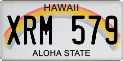 HI license plate XRM579