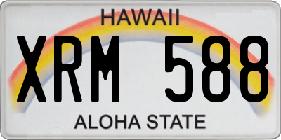 HI license plate XRM588