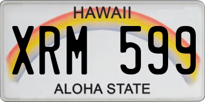 HI license plate XRM599