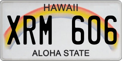 HI license plate XRM606