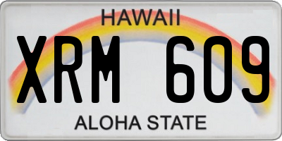 HI license plate XRM609
