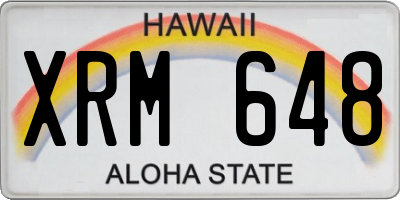 HI license plate XRM648