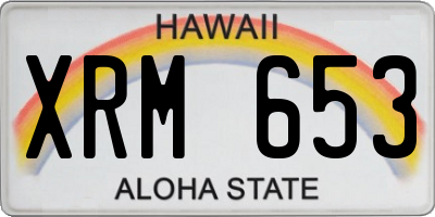 HI license plate XRM653