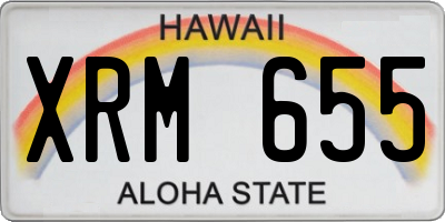 HI license plate XRM655