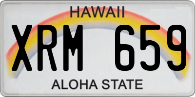 HI license plate XRM659