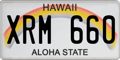 HI license plate XRM660