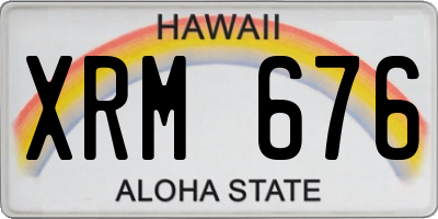 HI license plate XRM676