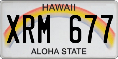 HI license plate XRM677