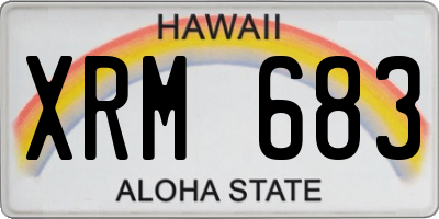 HI license plate XRM683